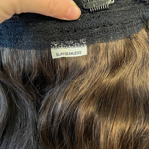 Glam Seamless Halo/Clip in Hair Extensions - Picture 6 of 9